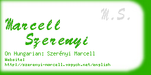 marcell szerenyi business card
